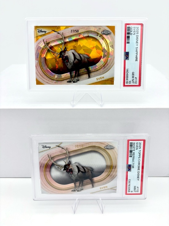 Topps Other - Topps Chrome Frozen Sven Gold Sapphire 27/50 PSA 10 & White Refractor 26/30 PSA9